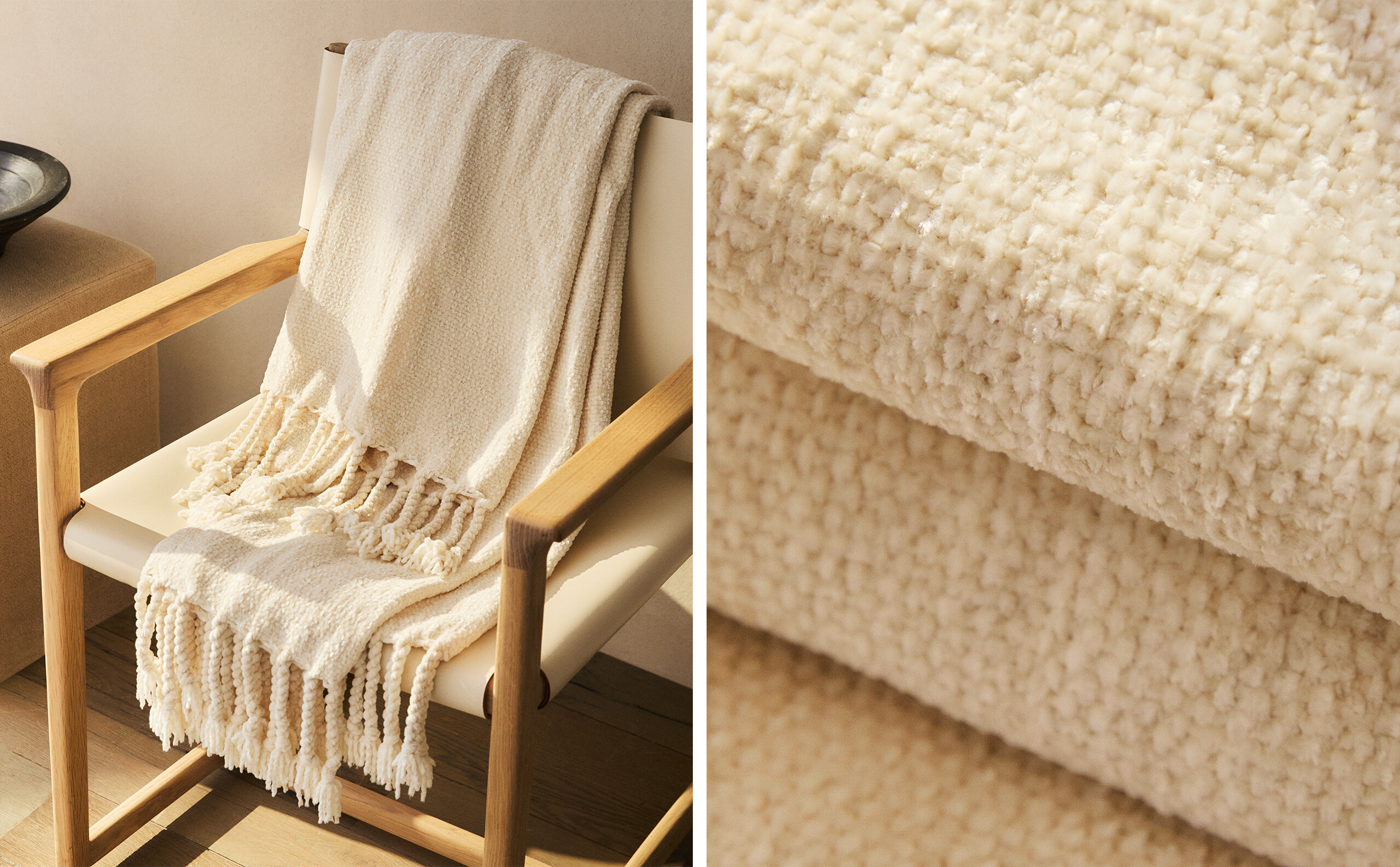 Throws and blankets for living room Zara Home