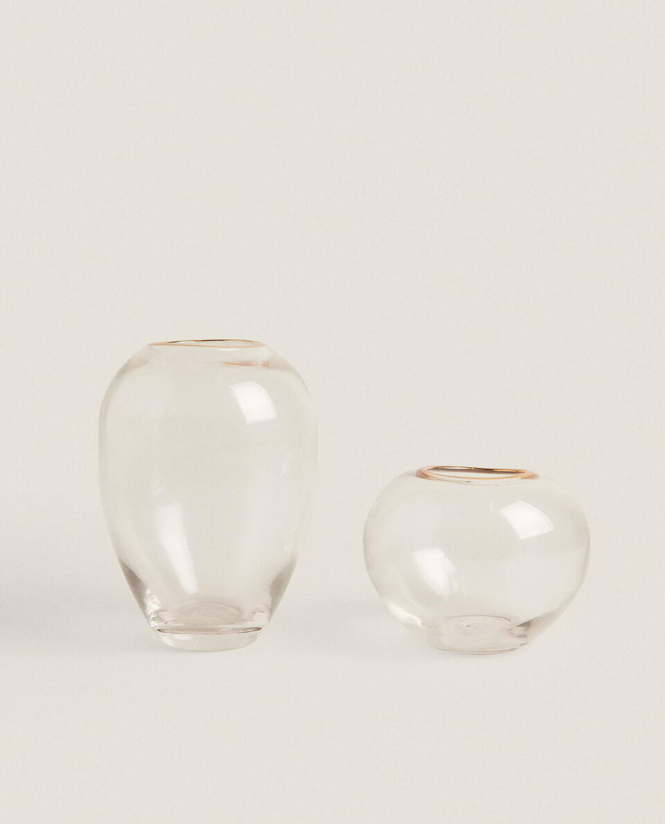 GLASS VASE WITH LINE Zara Home United Kingdom