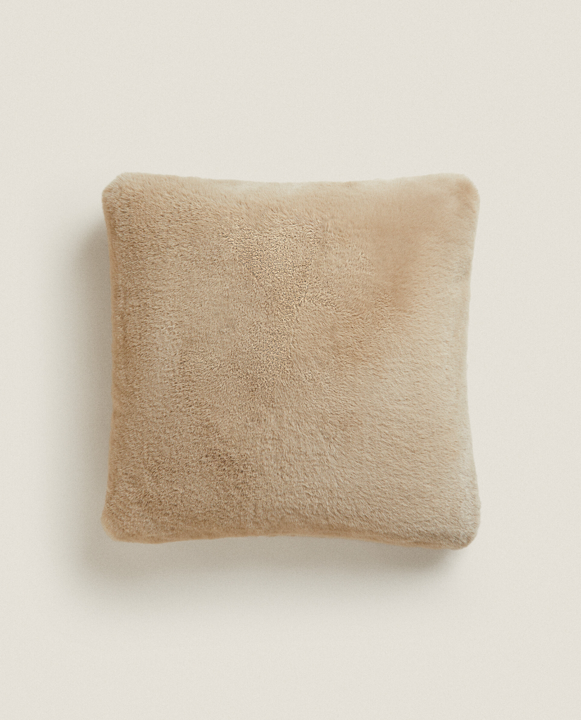 Cream fur outlet throw pillow