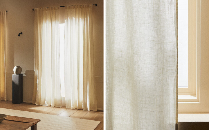 Las 10 cortinas de Zara Home más elegantes y originales para el salón y  dormitorio (fáciles de lavar y colocar)
