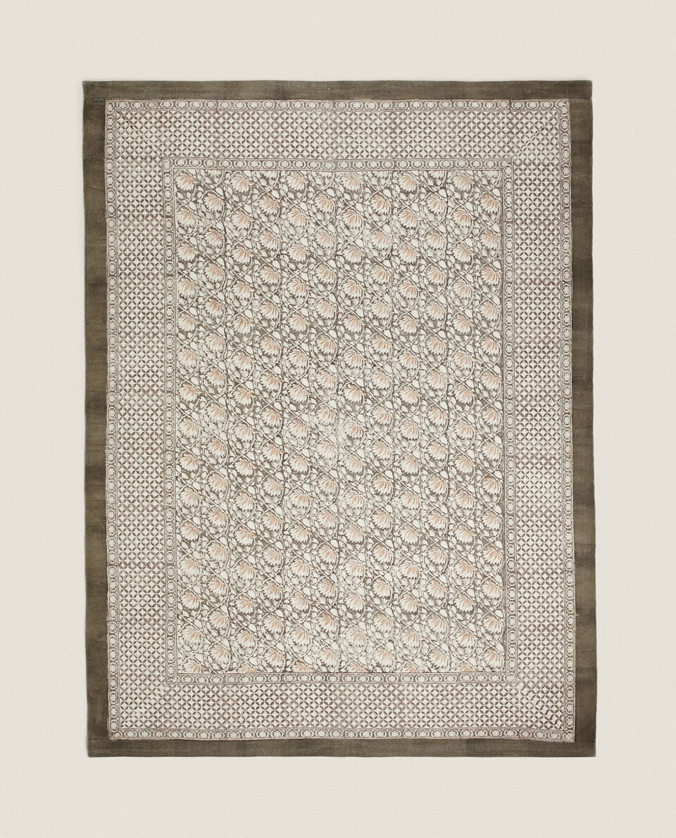 BLOCK PRINT RUG Zara Home United Kingdom
