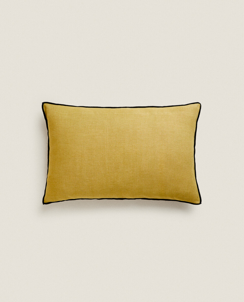 CUSHION COVER WITH OVERLOCK Zara Home United Kingdom
