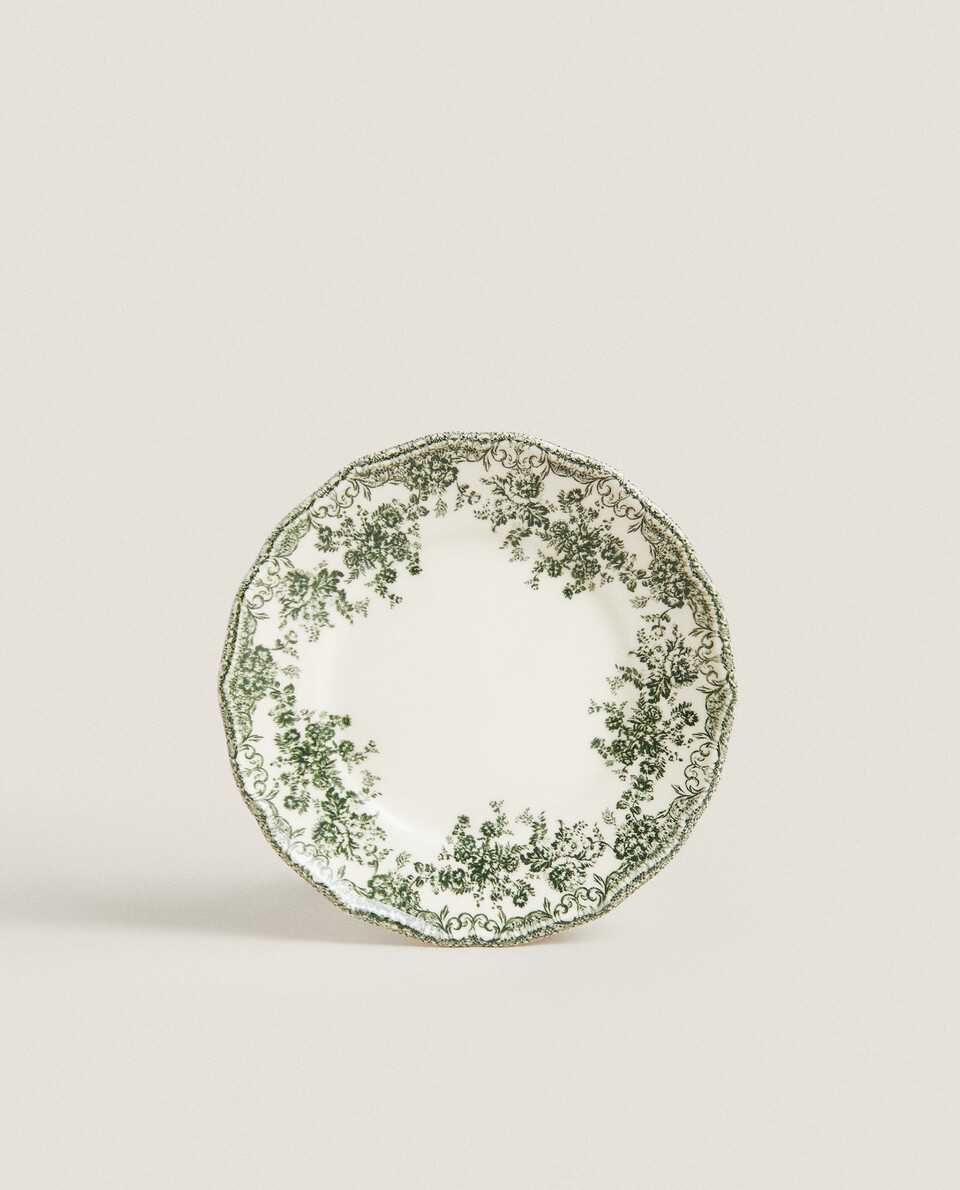 FLORAL EARTHENWARE SIDE PLATE | Zara Home United States of America