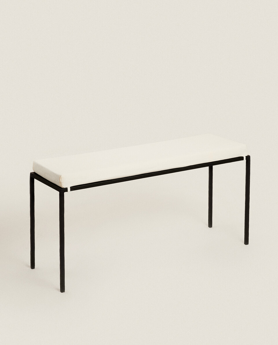 METAL BENCH WITH CUSHION