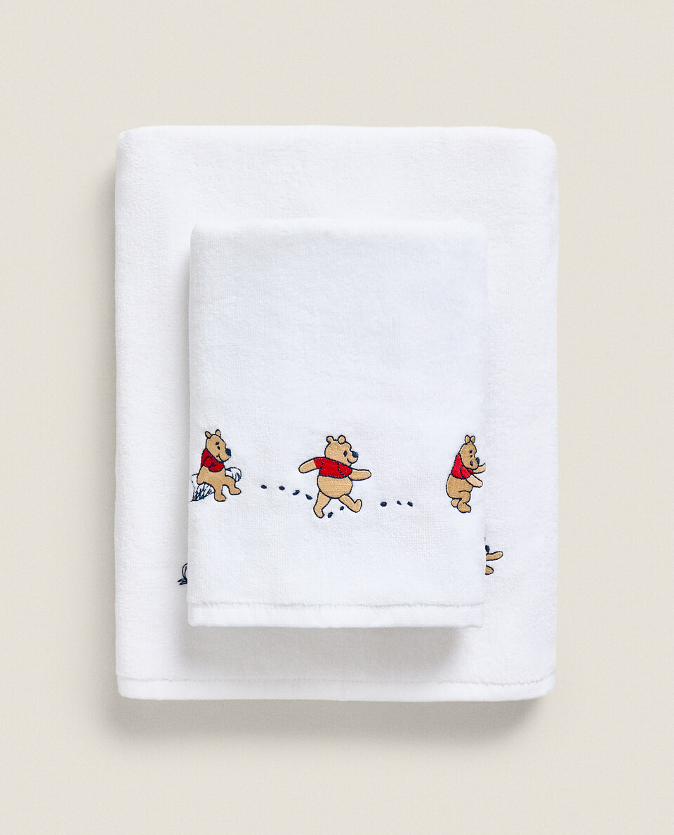 CHILDREN’S WINNIE THE POOH EMBROIDERED COTTON TOWEL Zara Home United