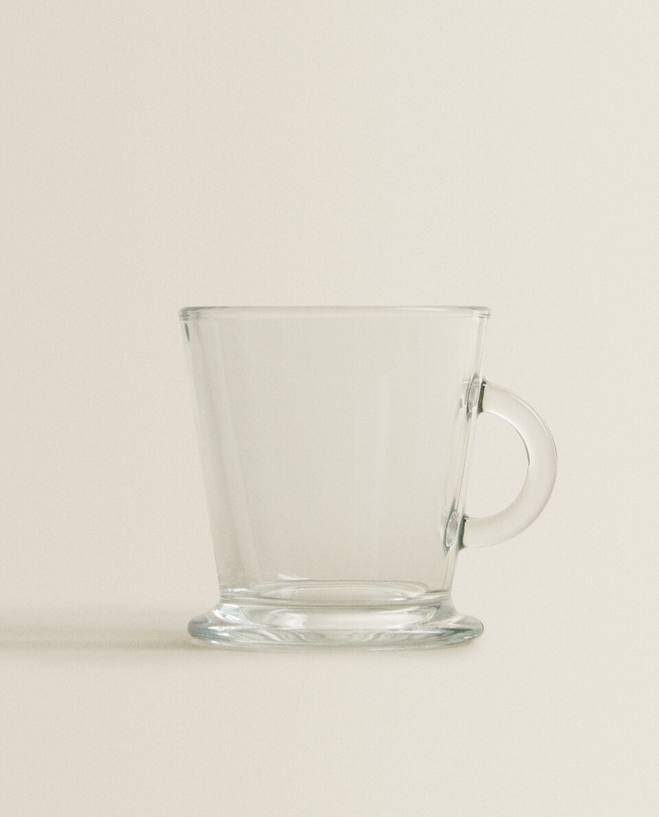 TRANSPARENT GLASS CAPPUCCINO CUP Zara Home UAE ABU DHABI/AL AIN/RAS
