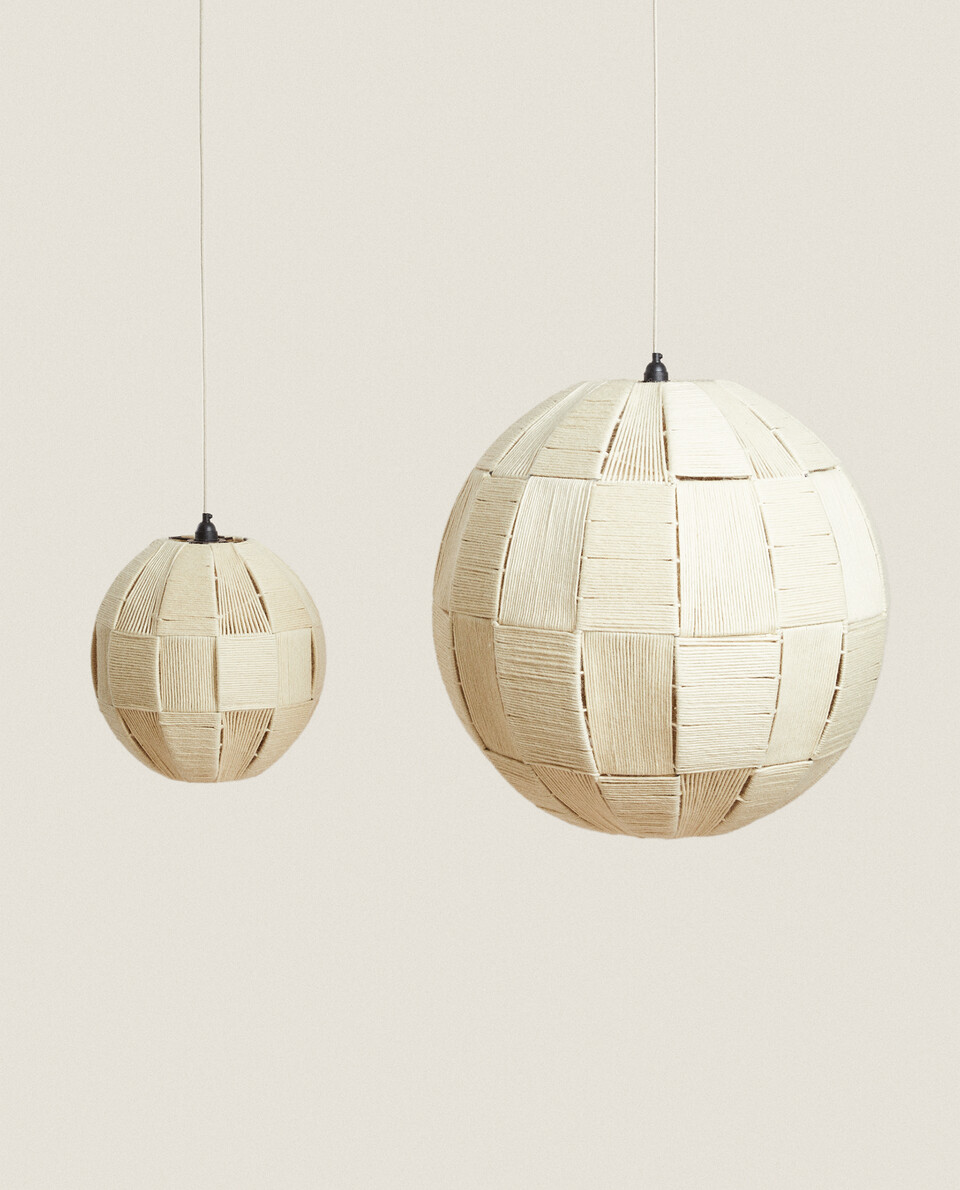 WOVEN WOOL CEILING LAMP