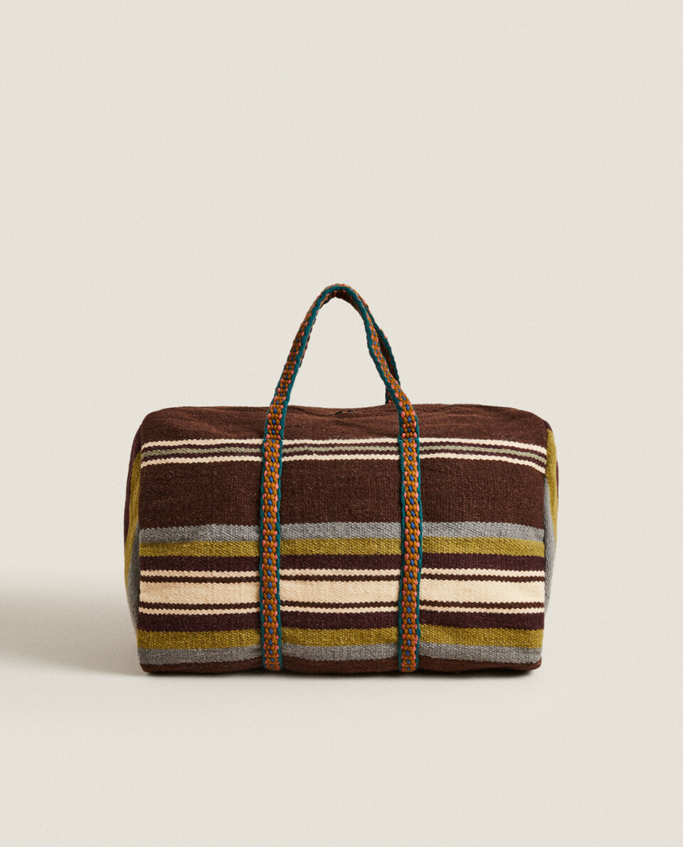 MULTICOLOURED COTTON TRAVEL BAG