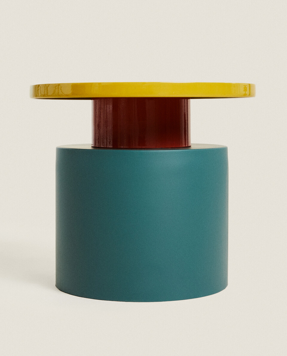 ROUND GLOSSY MATT SIDE TABLE Zara Home United States of America