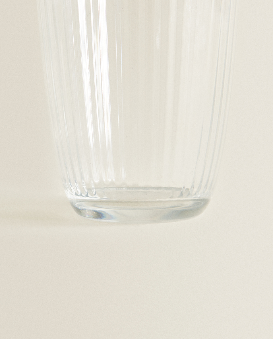 LINE GLASS SOFT DRINK TUMBLER