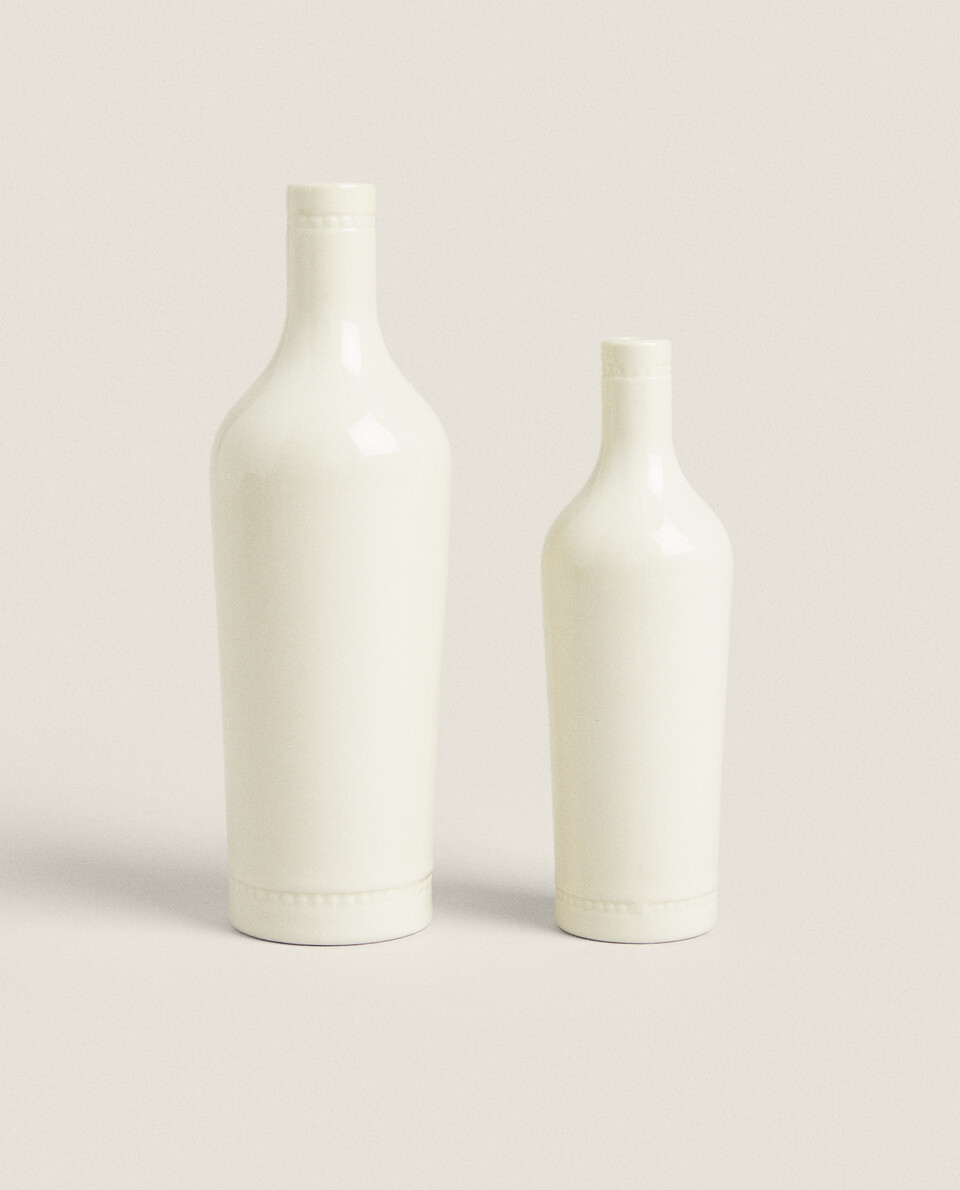 STONEWARE VASE WITH NARROW MOUTH Zara Home Oman