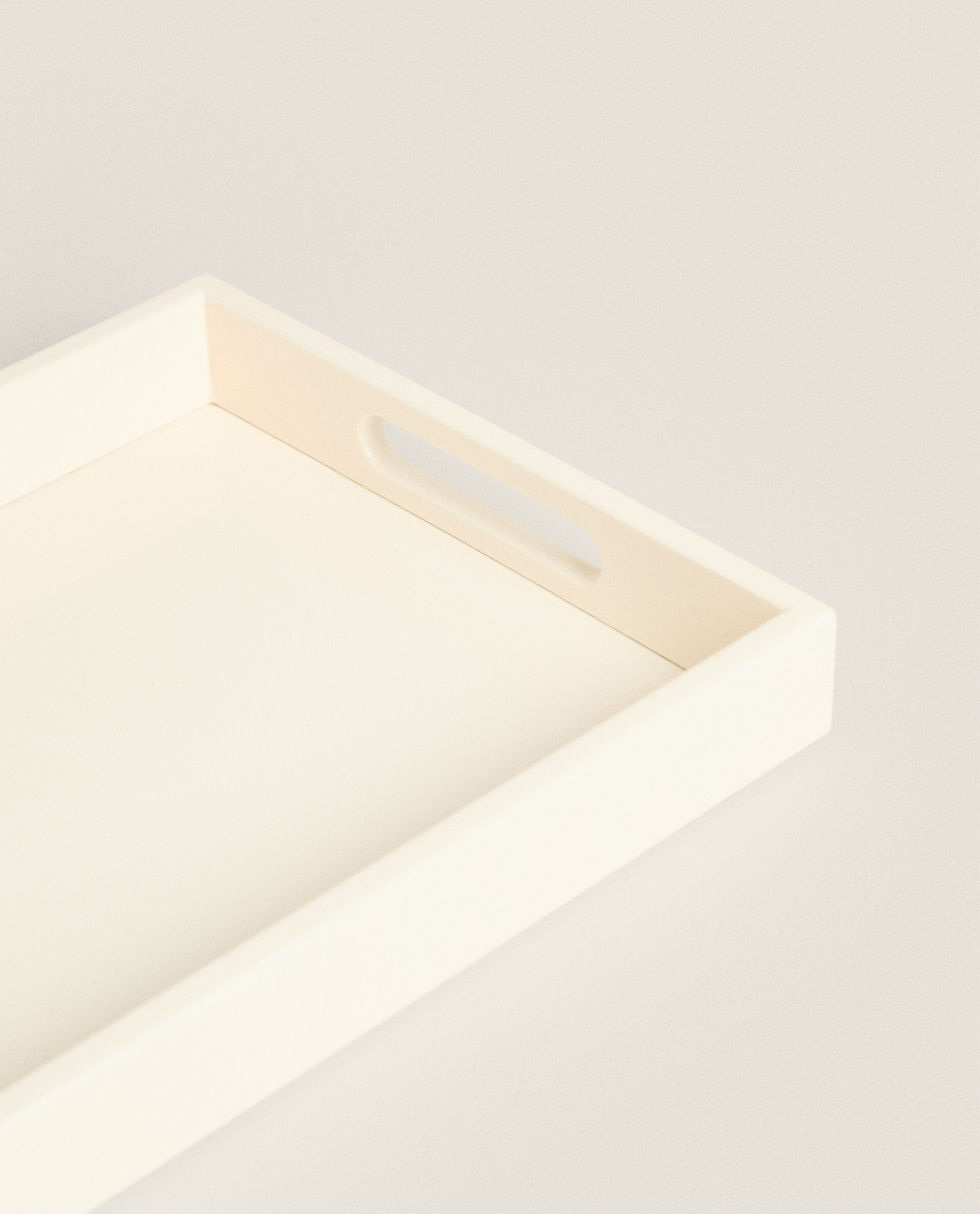 bandeja rectangular madera blanco 42x14x3cm