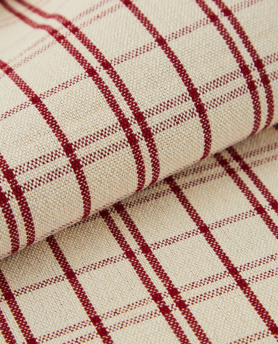 CHECKED COTTON TABLE RUNNER