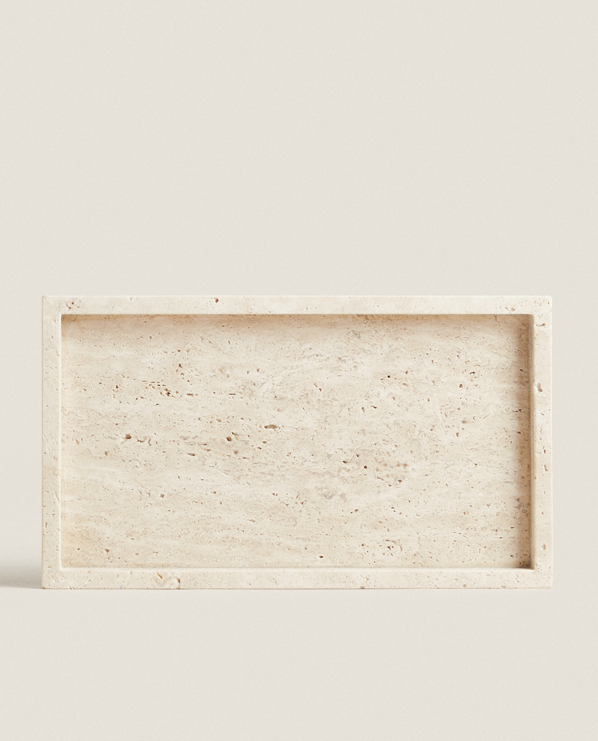 Orus - Bandeja Rectangular de mármol - 45 x 25 cm - Blanca - Habitat
