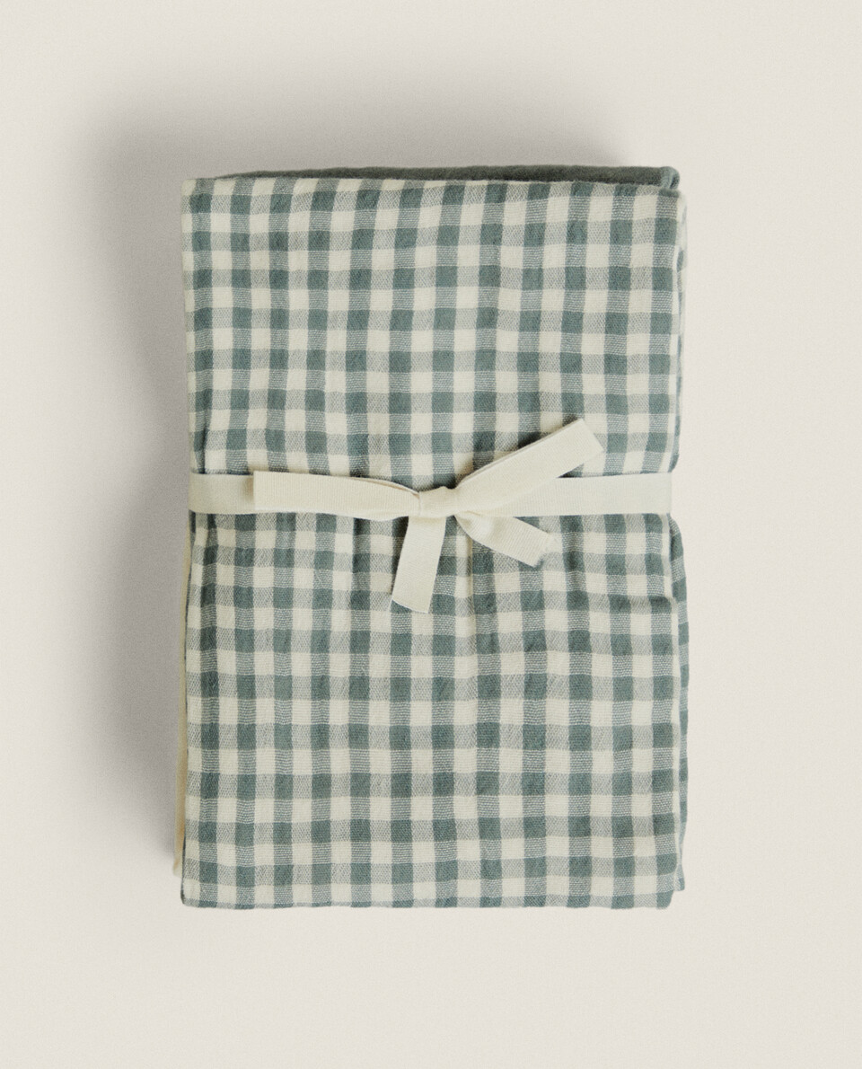 CHILDREN’S GINGHAM MUSLIN CLOTH (PACK OF 3)