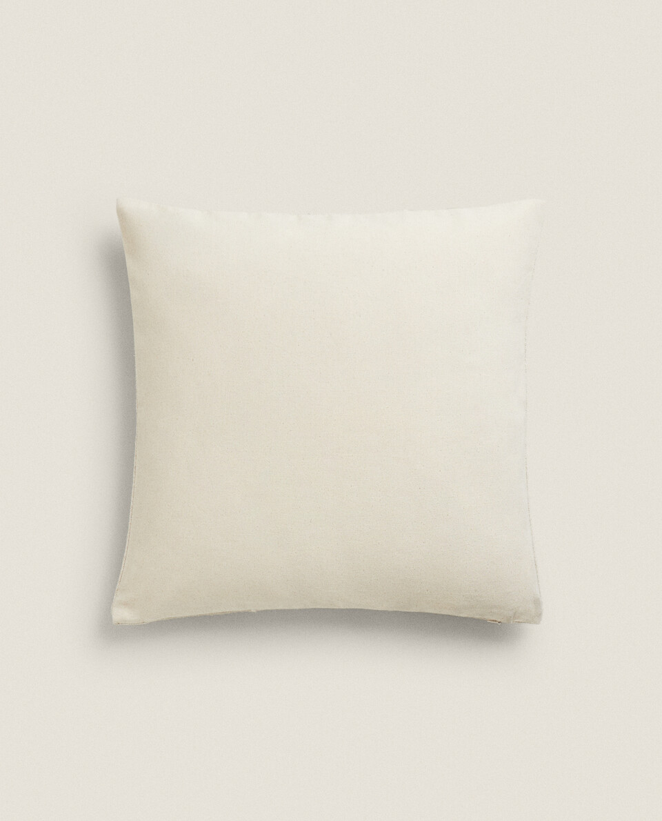 EMBROIDERED LINE CUSHION COVER