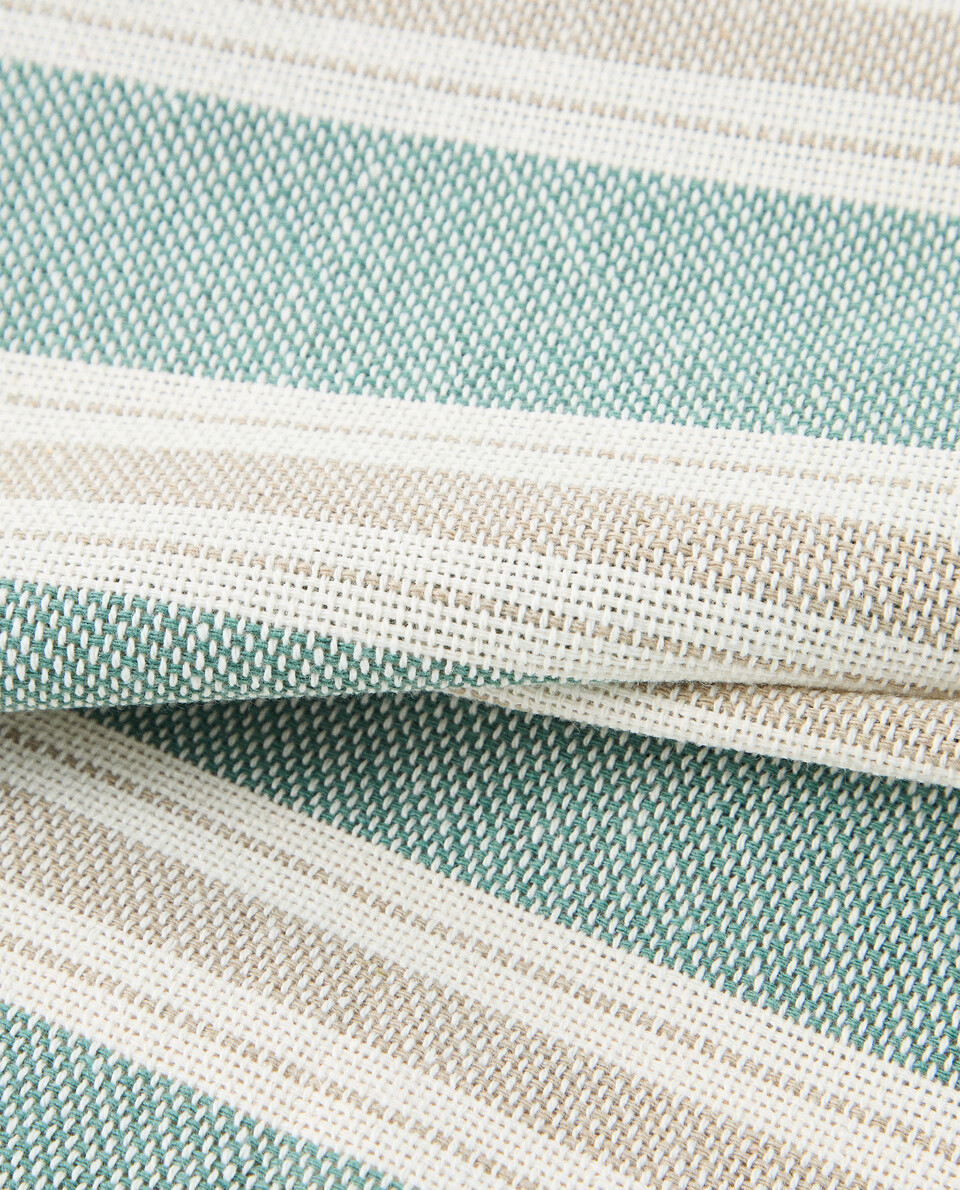 COTTON TABLECLOTH WITH IRREGULAR STRIPES