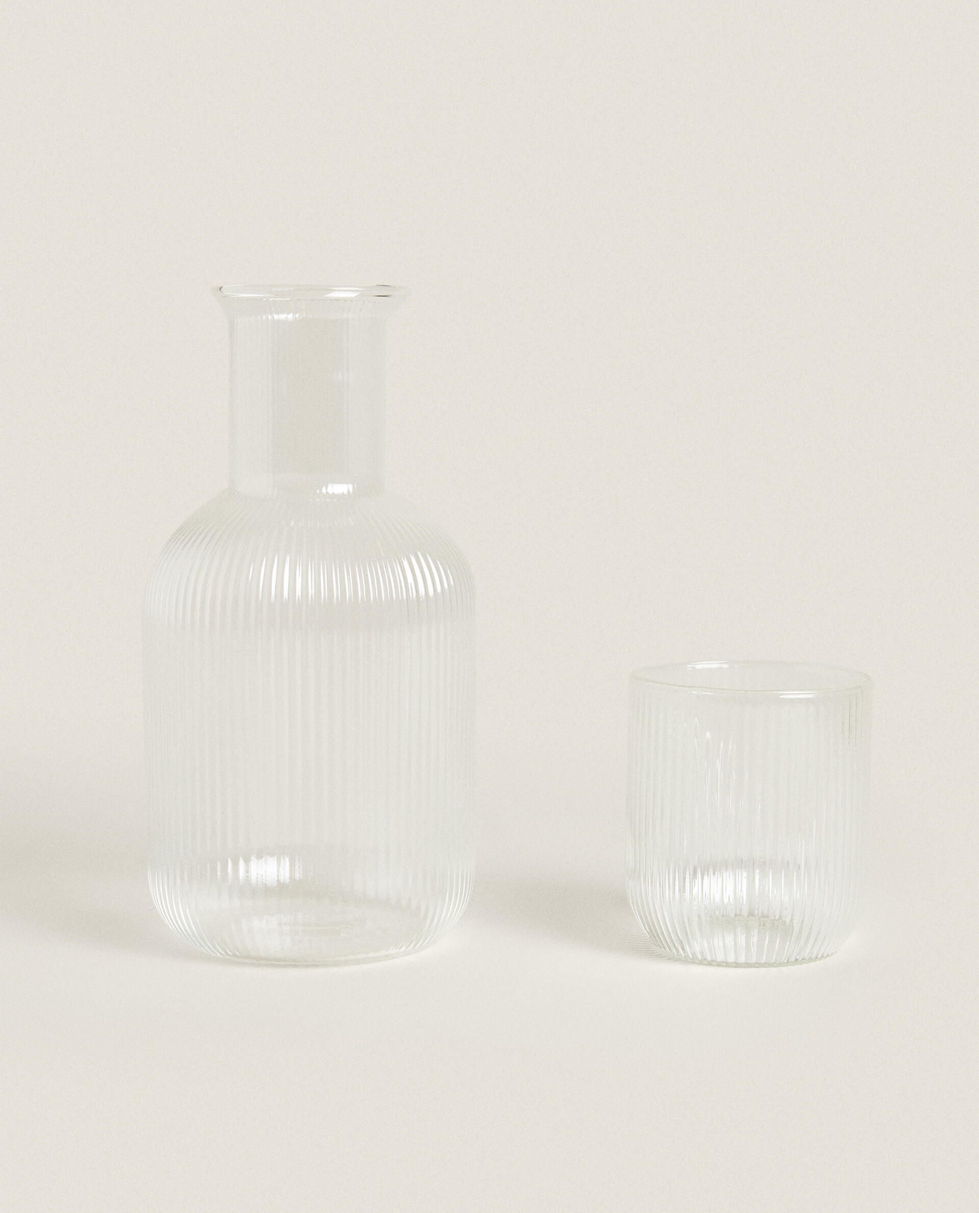 Ribbed Carafe and Cups Set – Tea + Linen