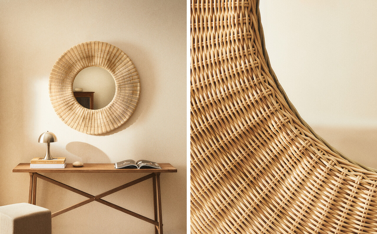 Decorative bedroom mirrors Zara Home