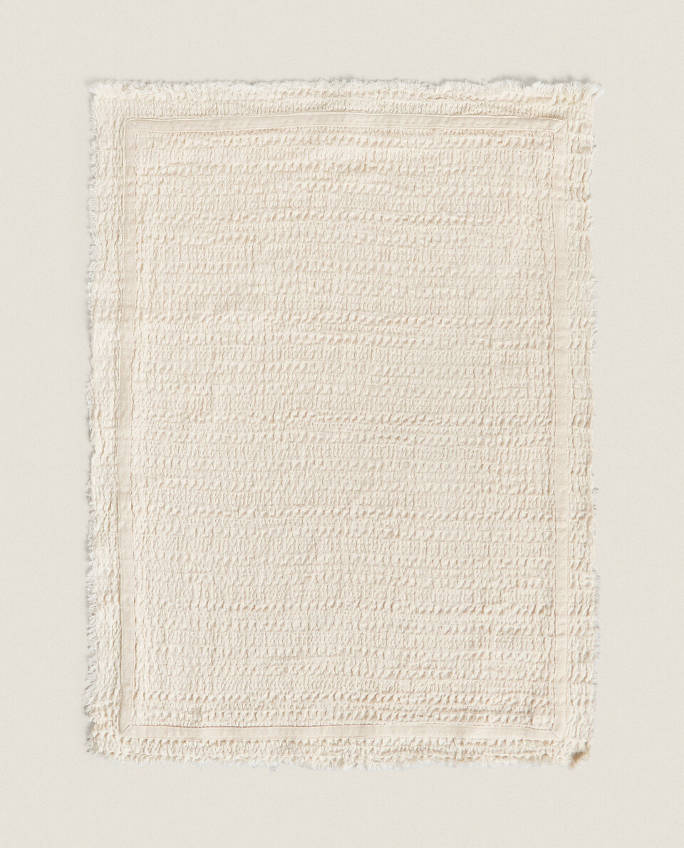 WAFFLETEXTURE COTTON BATH MAT Zara Home United States of America