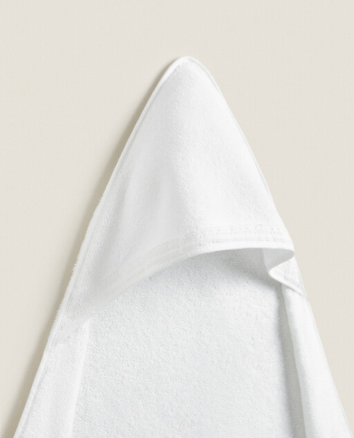 Plain white best sale hooded baby towels