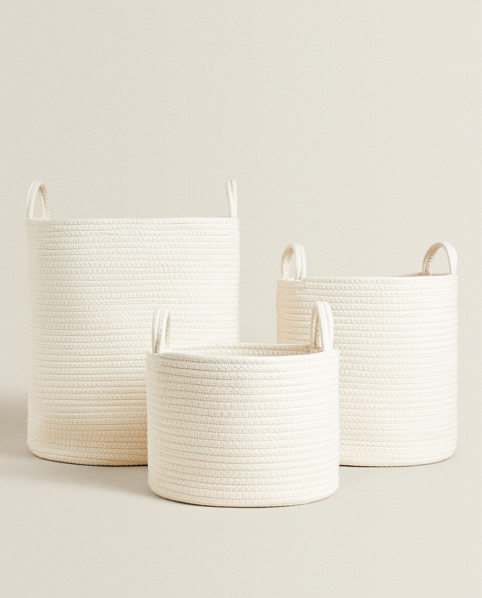 BASKET WITH HANDLES Zara Home Luxembourg