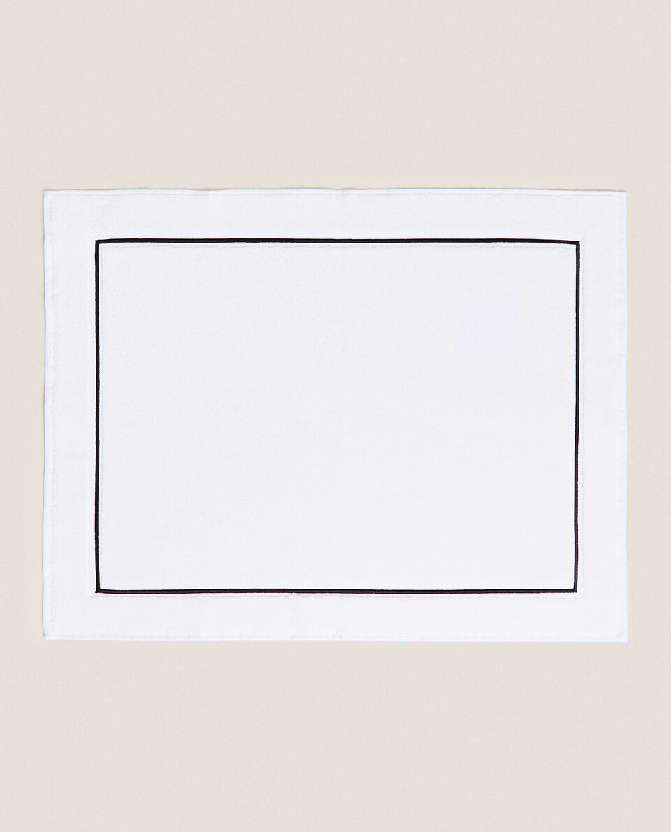 BATH MAT WITH TRIM | Zara Home United Kingdom