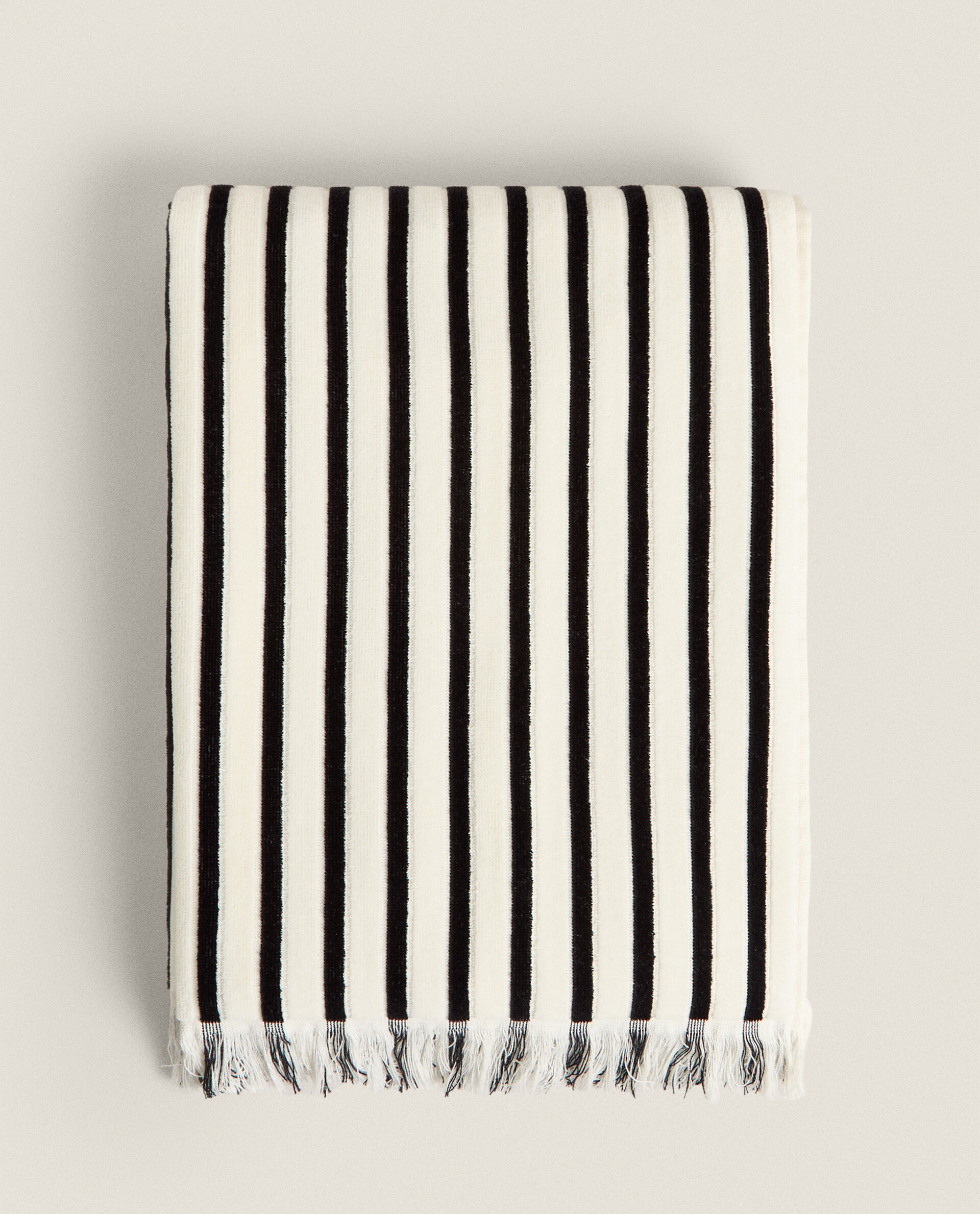 STRIPED COTTON BEACH TOWEL Zara Home France