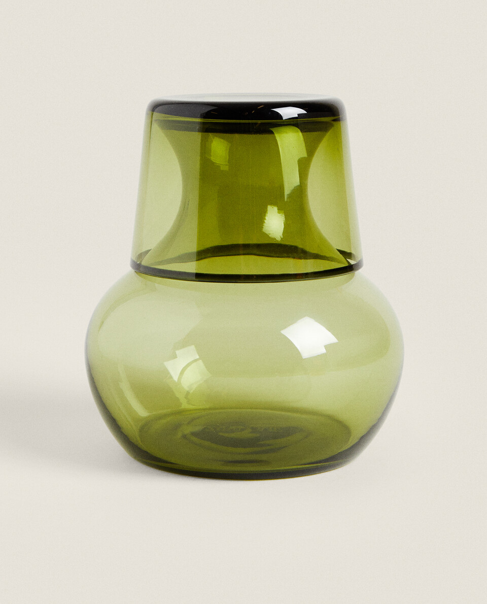 NIGHT SET WITH CONTRASTING RIM - GREEN