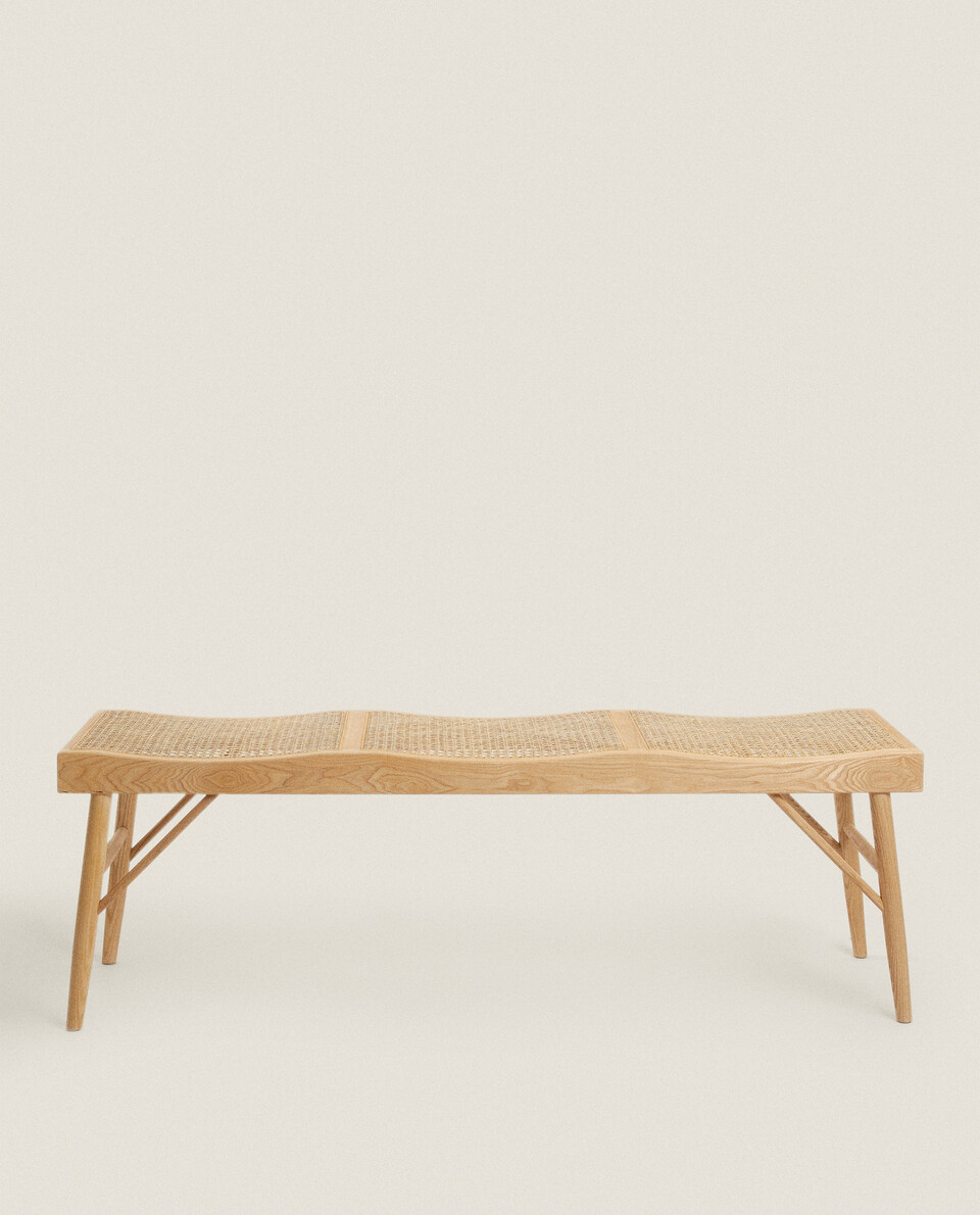 WOOD AND RATTAN BENCH - BENCHES & STOOLS - FURNITURE | Zara Home United States of America