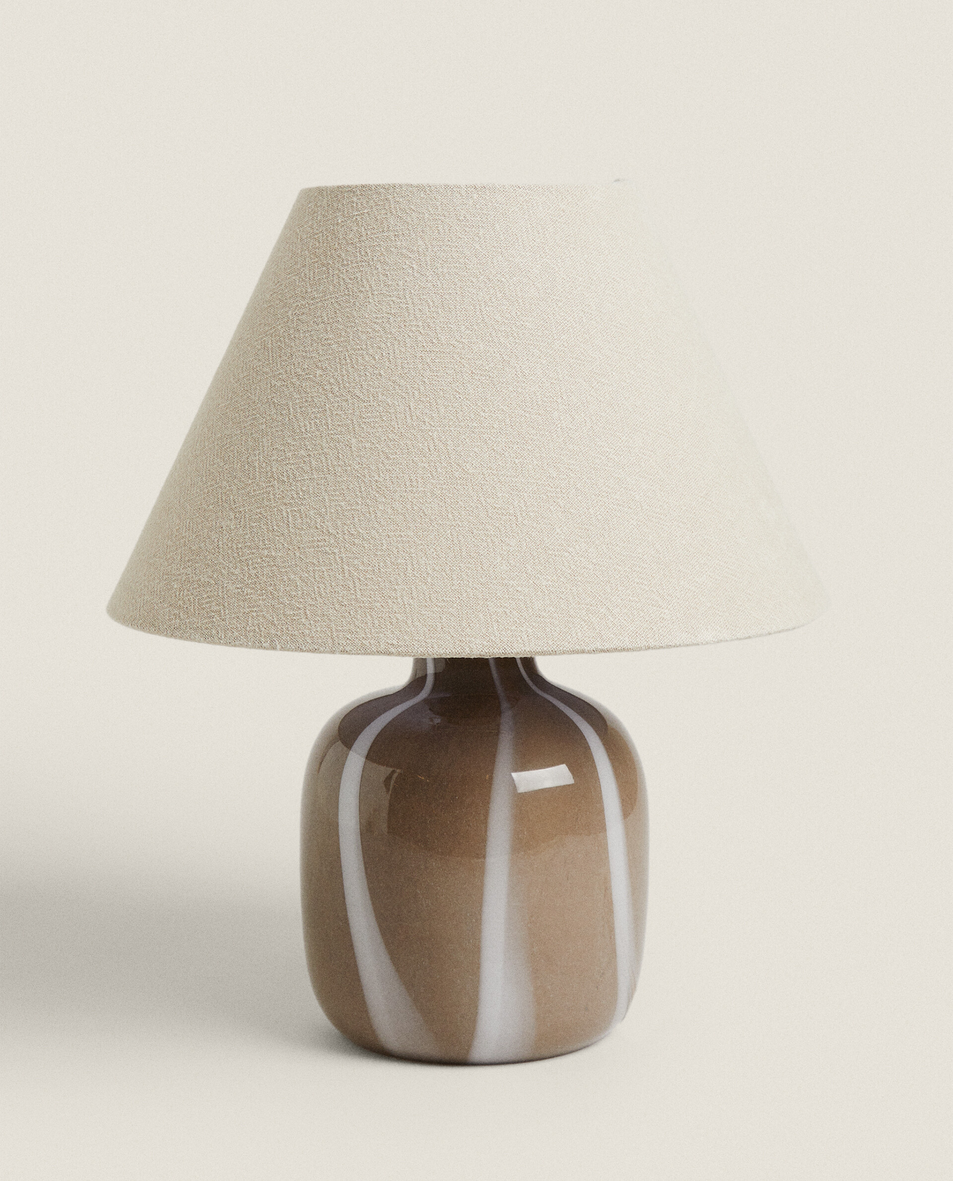 Glass base store table lamp