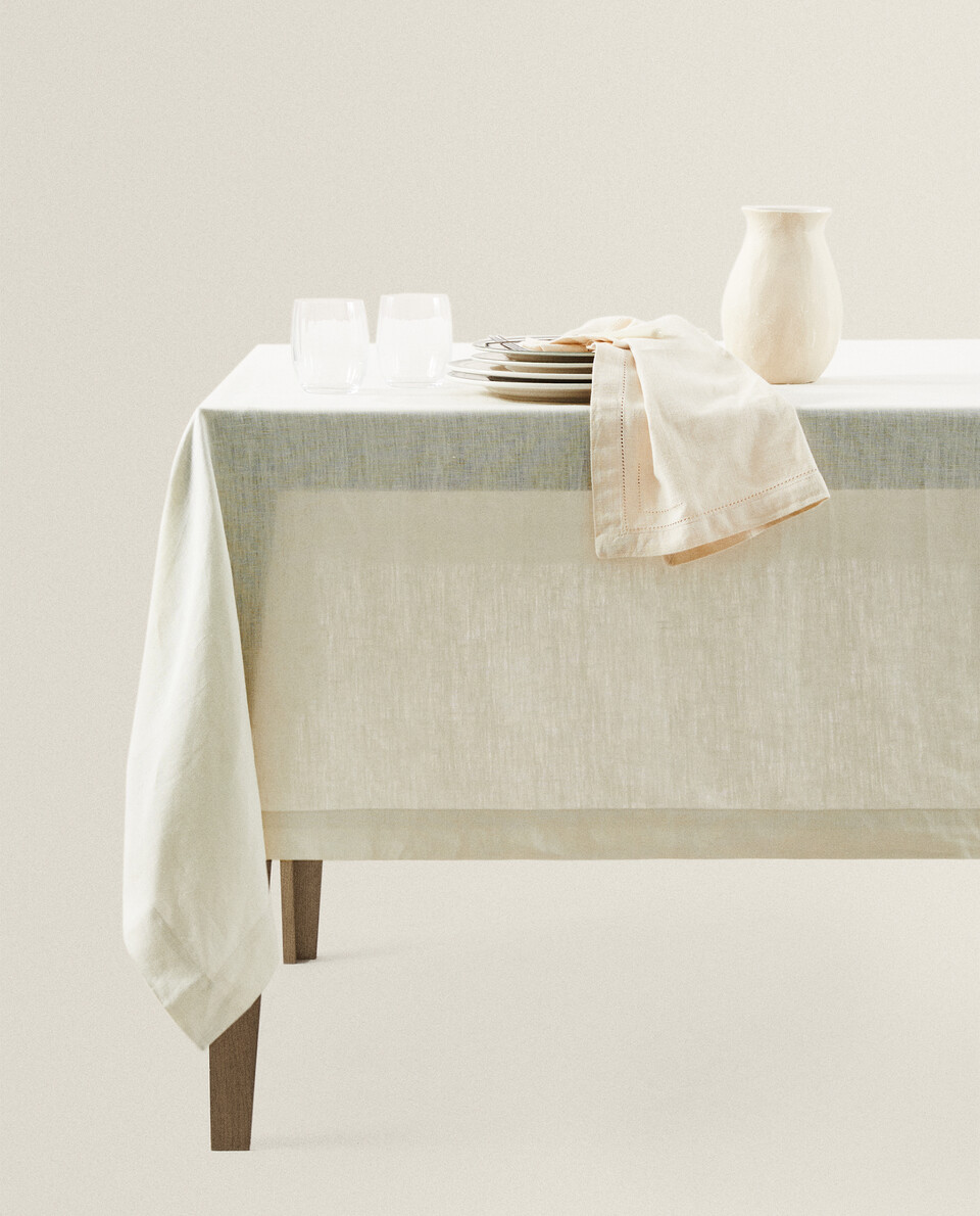 TOALHA DE MESA LINHO BÁSICA Zara Home Macau Sar / 澳門特別行政區