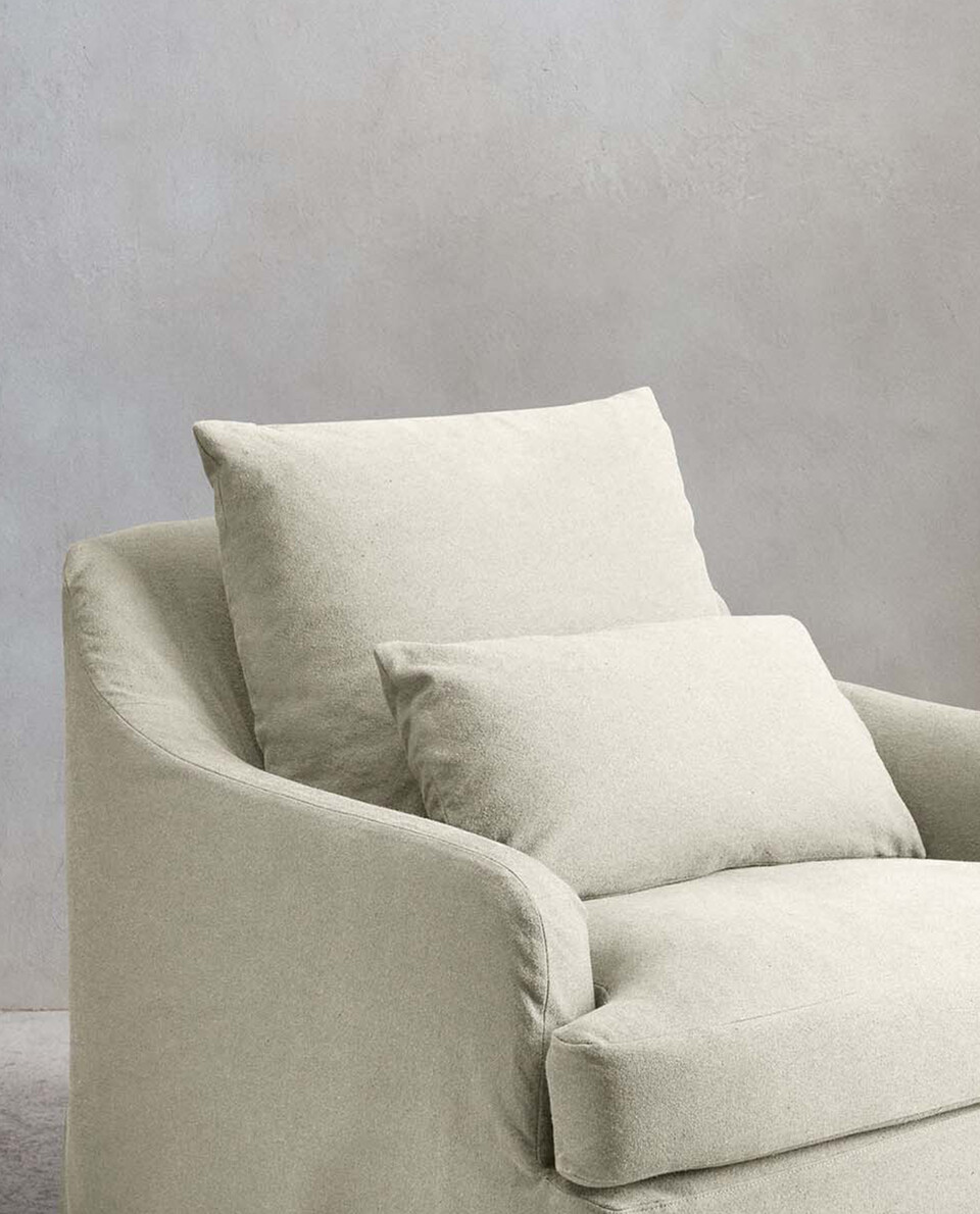 COTTONARMCHAIR COVER 01 Zara Home UAE ABU DHABI/AL AIN/RAS ALKHAIMAH‎