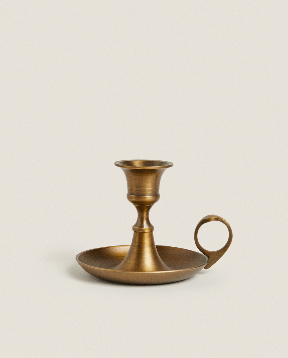 SMALL GOLD CANDLESTICK