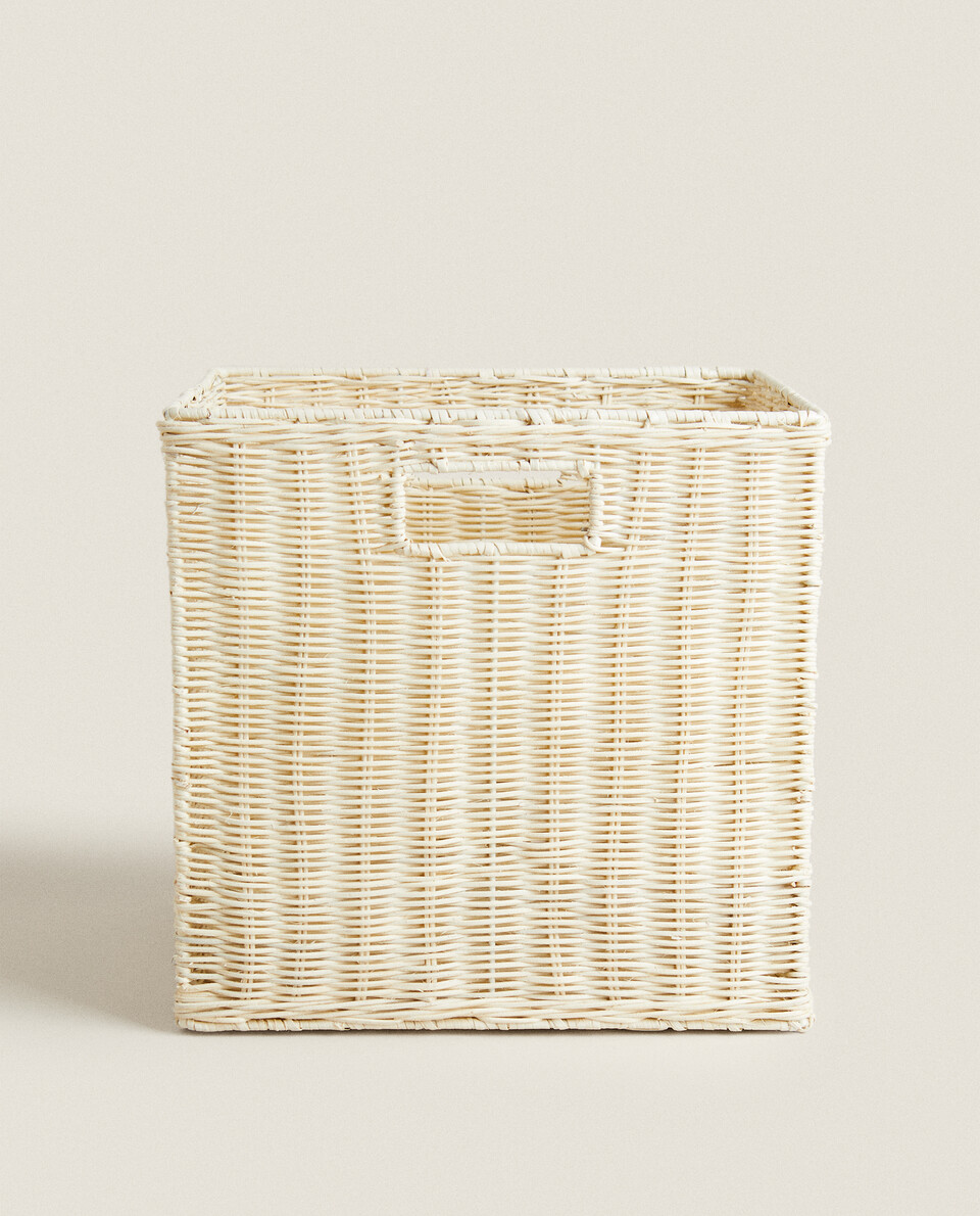 VIERKANTE ROTAN MAND Zara Home Nederland