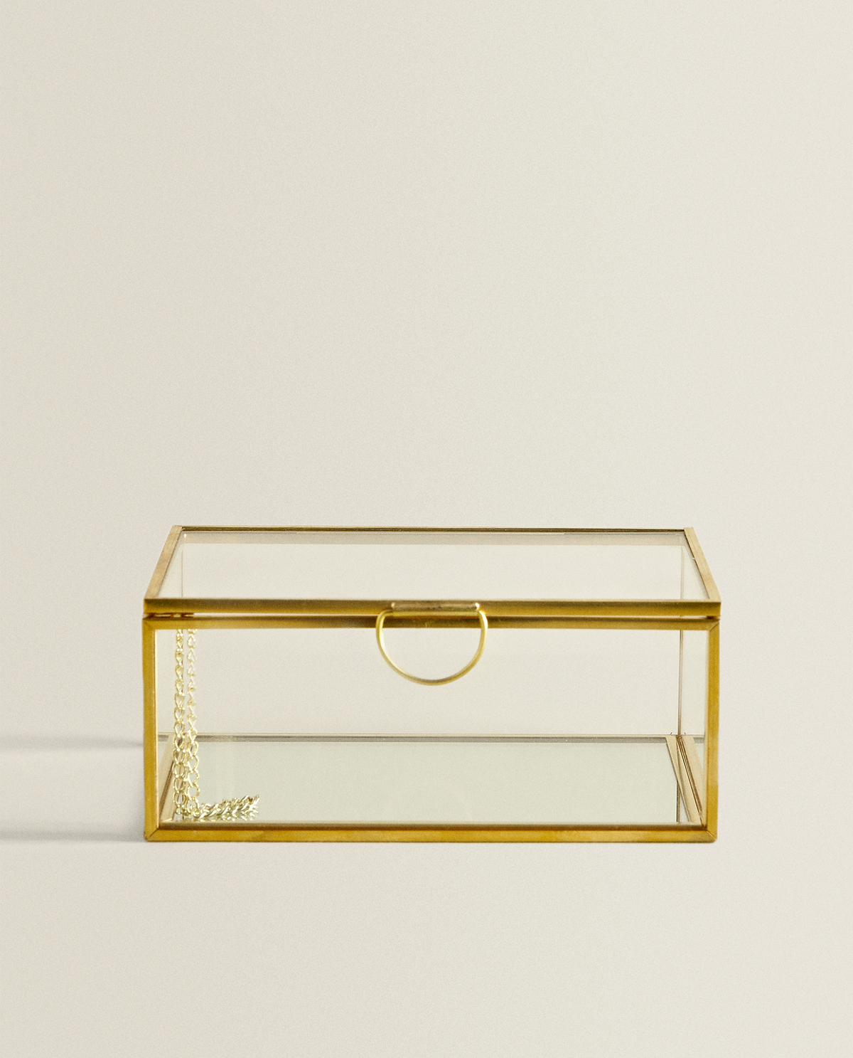 GLASS BOX WITH METAL FRAME