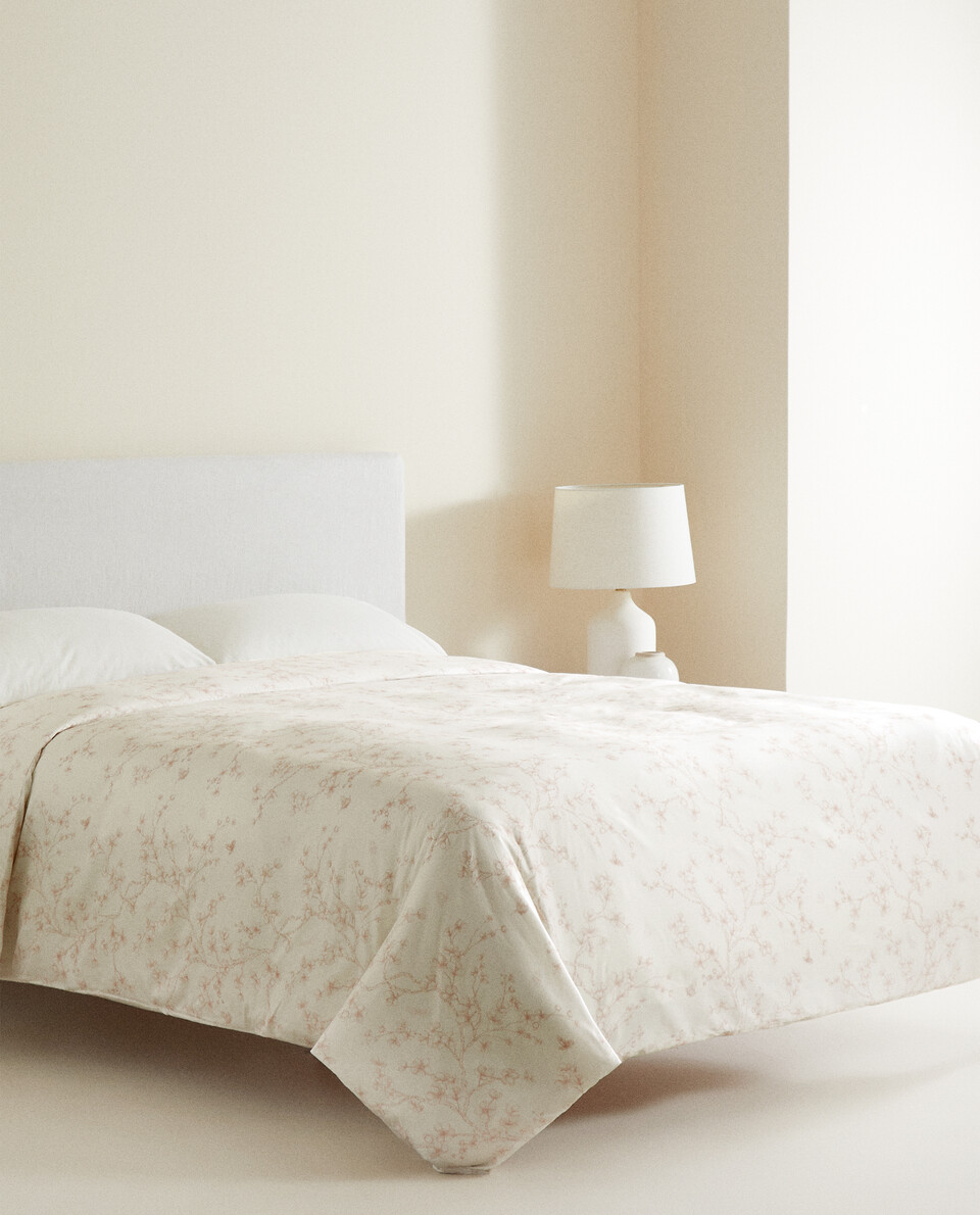 SATEEN FLORAL DUVET COVER Zara Home Spain