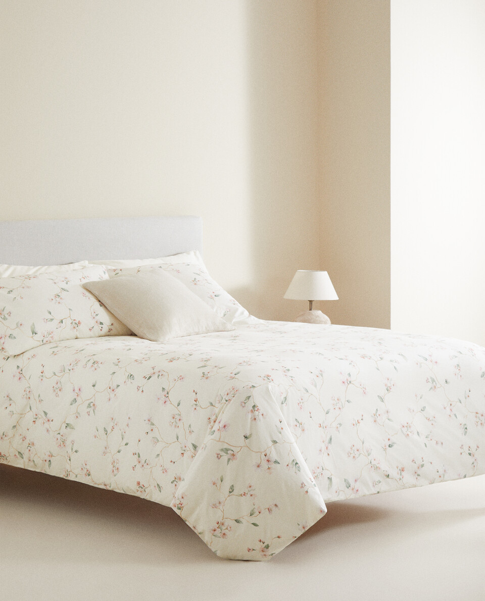 CHERRY BLOSSOM COTTON DUVET COVER Zara Home Worldwide