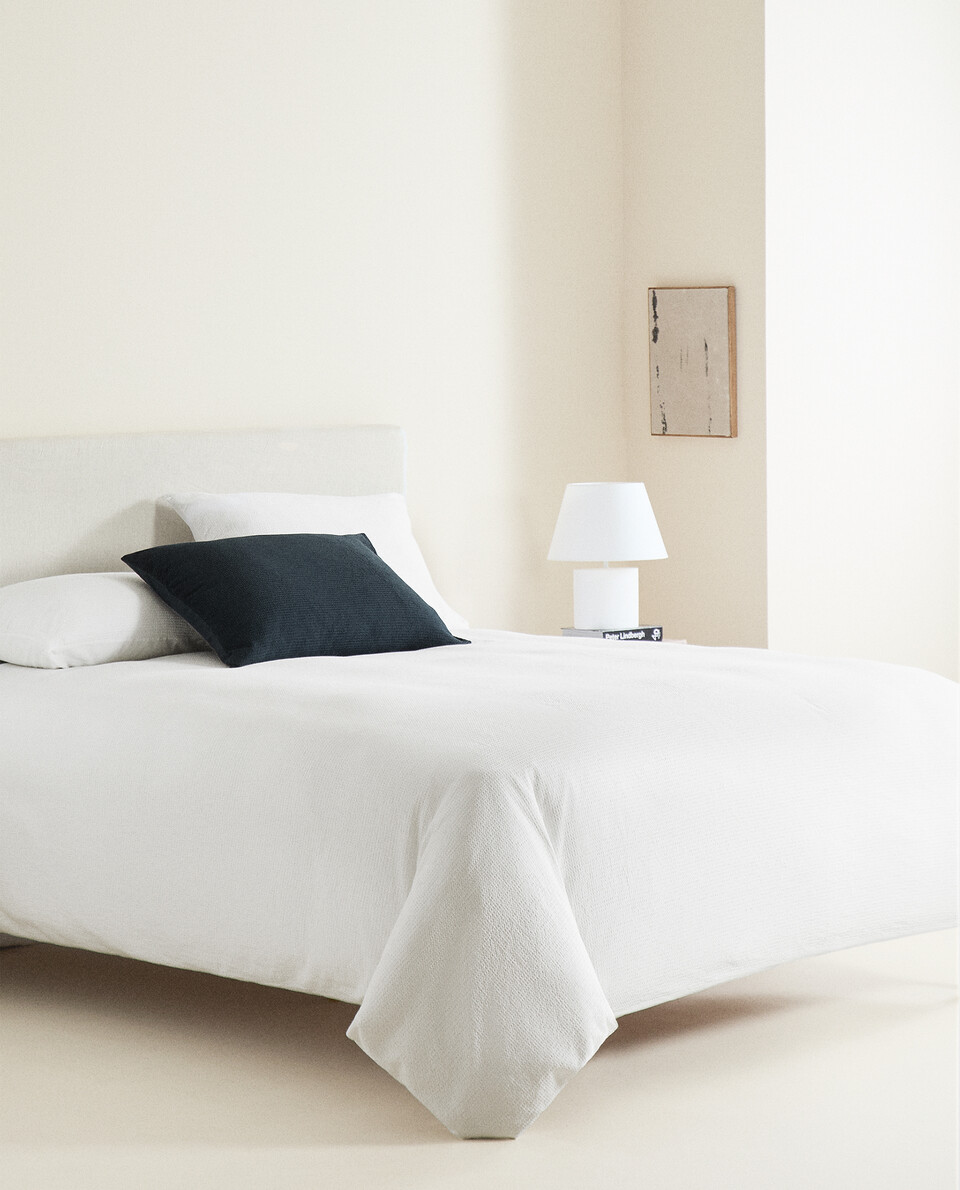 WAFFLEKNIT DUVET COVER Zara Home UAE ABU DHABI/AL AIN/RAS ALKHAIMAH‎