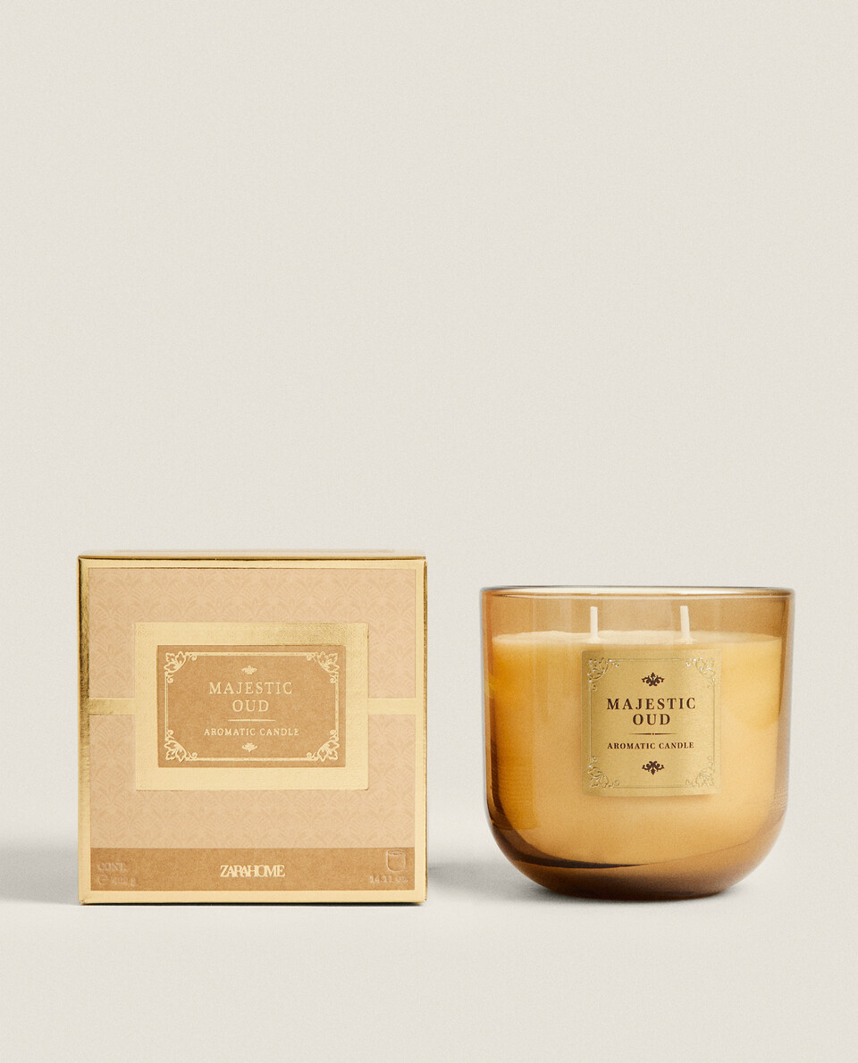 (400 G) MAJESTIC OUD SCENTED CANDLE Zara Home UAE ABU DHABI/AL AIN