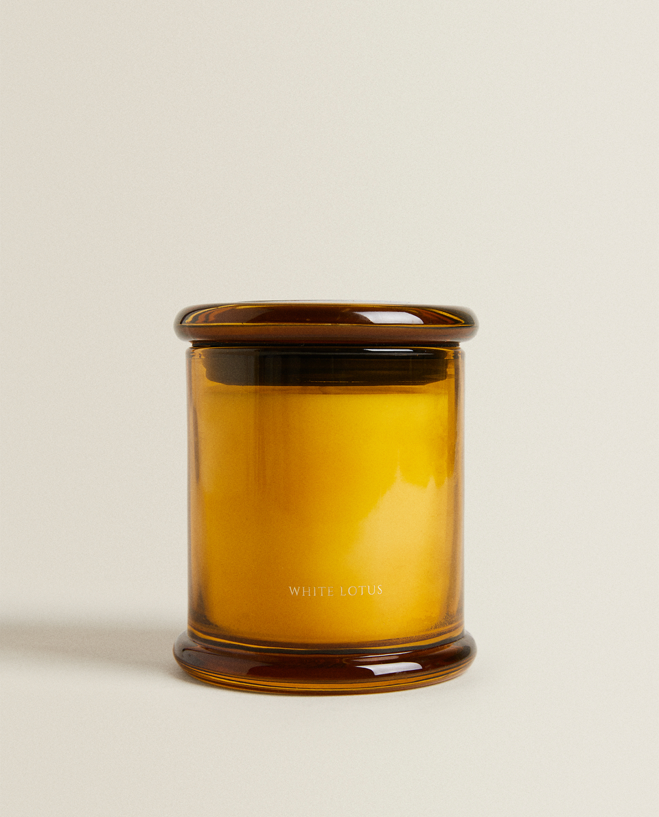 (350 G) WHITE LOTUS SCENTED CANDLE Zara Home Lebanon