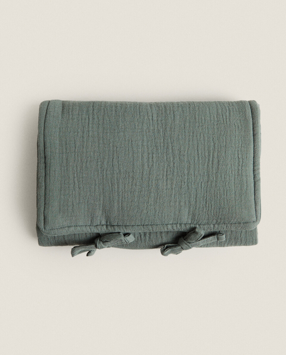 MATELAS À LANGER ENFANT GAZE DE COTON CARREAUX