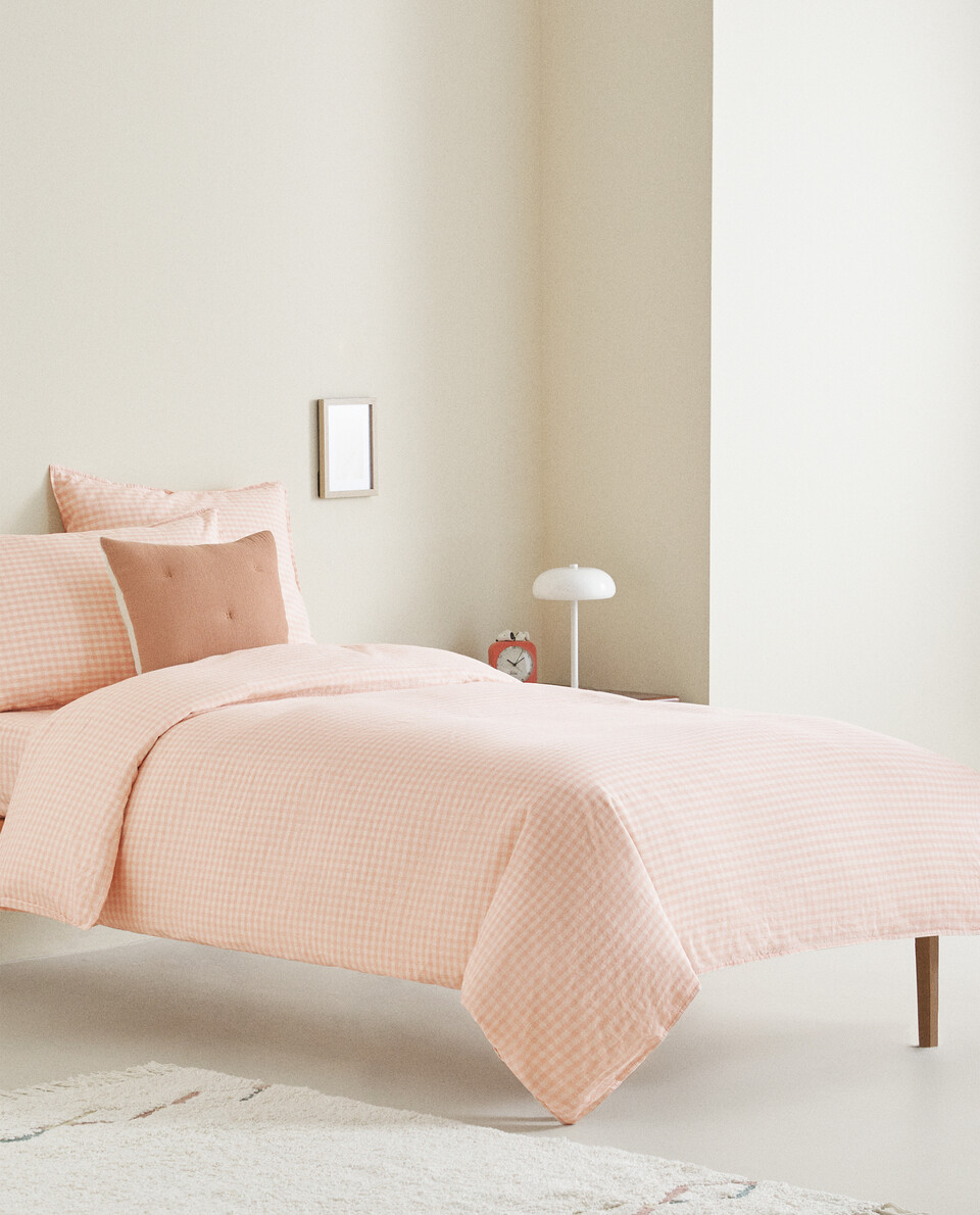 CHILDREN’S PLAID DUVET COVER Zara Home United States of America