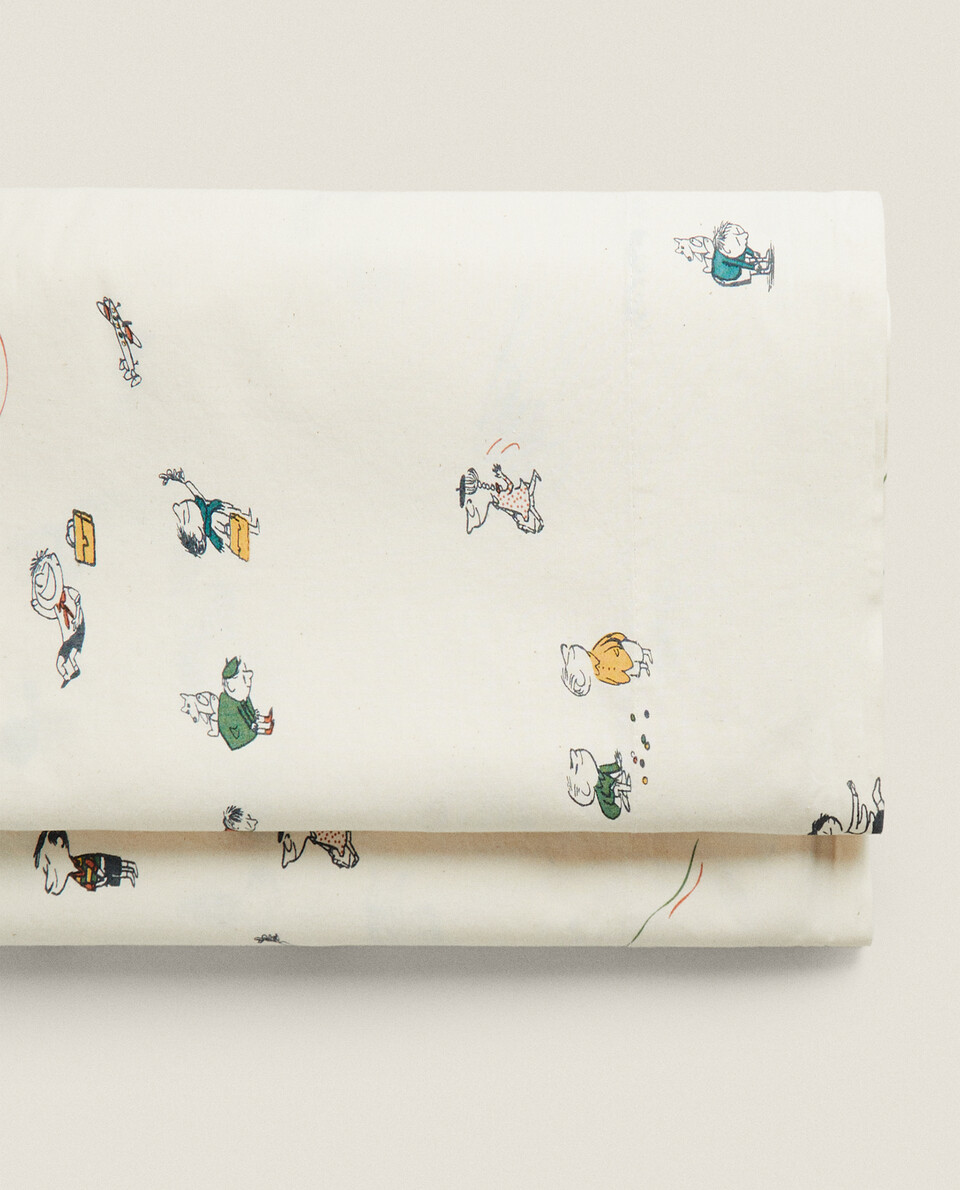CHILDREN’S LE PETIT NICOLAS COTTON FLAT SHEET