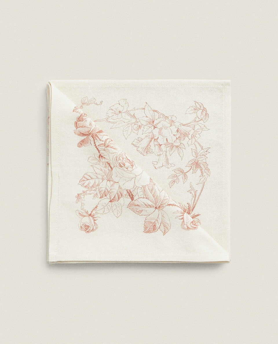 LOT SERVIETTES DE TABLE COTON TOILE DE JOUY (LOT DE 2) Zara Home France