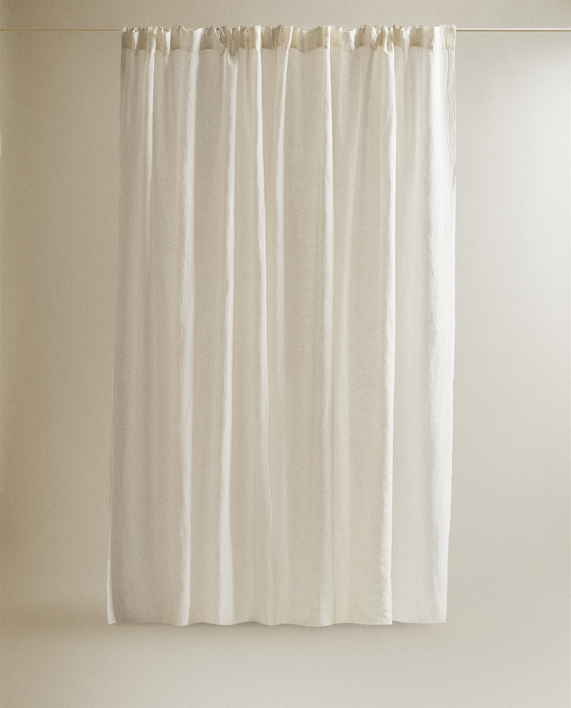 ホワイトリネン カーテン 140 x 270cm