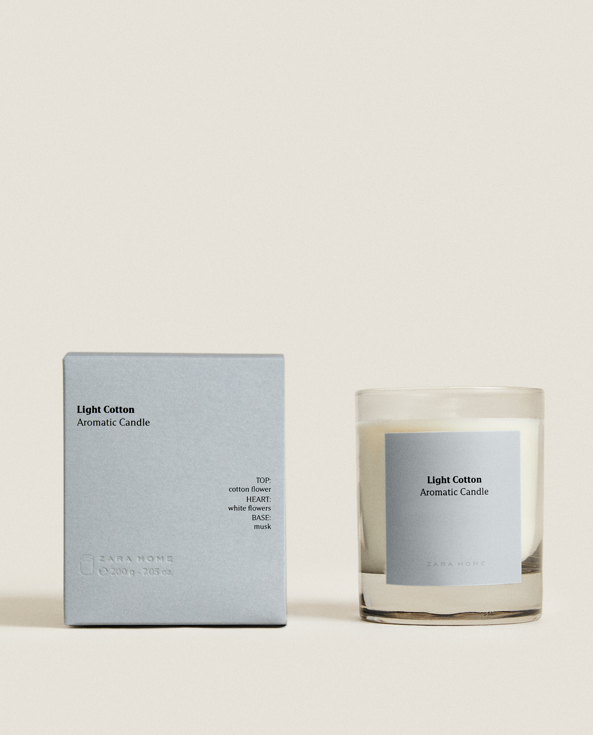 200 G) LIGHT COTTON SCENTED CANDLE | Zara Home United States of