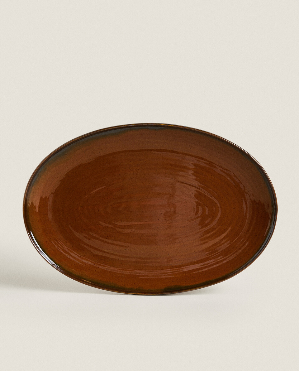 OVAL STONEWARE SERVING DISH | Zara Home United Kingdom