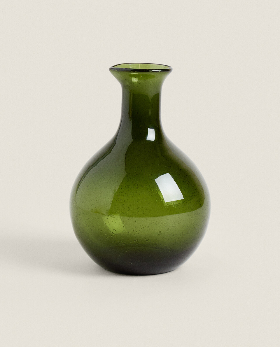 BUBBLEEFFECT GLASS BOTTLE Zara Home United Kingdom
