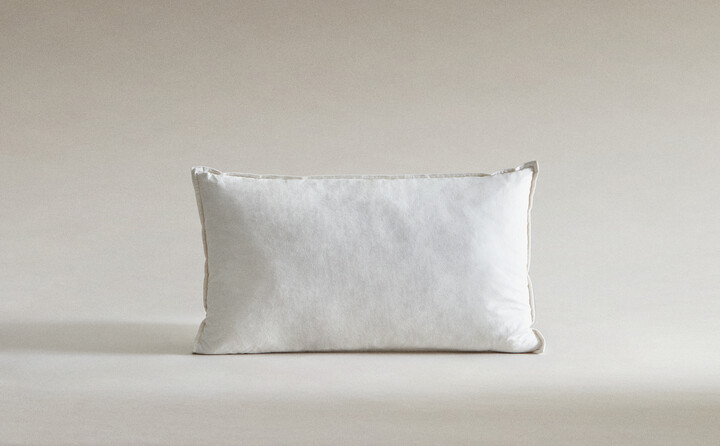 Zara white cheap feather cushion